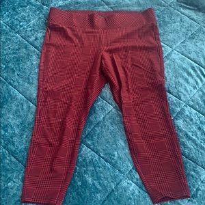 Red/Black Herringbone Ponte Pants, Torrid Size 2